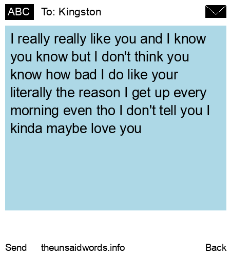 unsent message to Kingston
