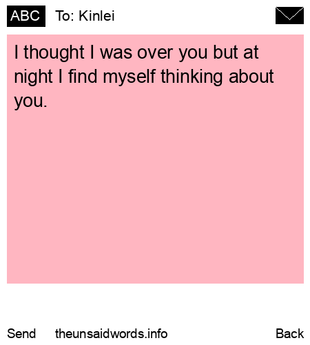 unsent message to Kinlei