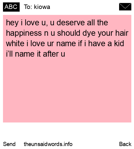 unsent message to kiowa