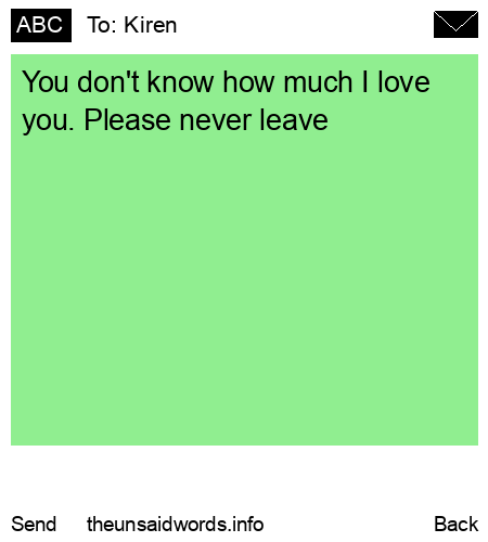 unsent message to Kiren