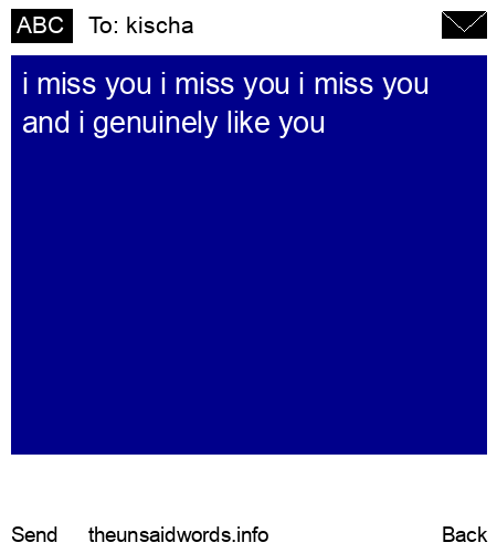 unsent message to kischa