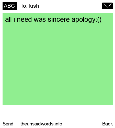 unsent message to kish