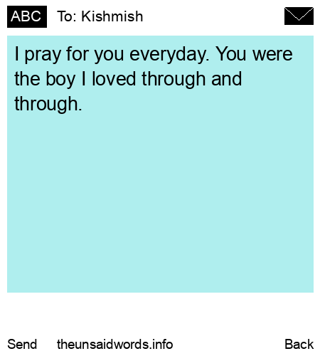 unsent message to Kishmish