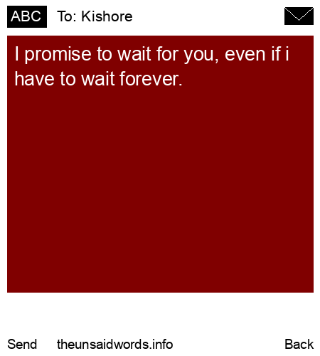 unsent message to Kishore