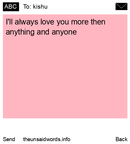 unsent message to kishu