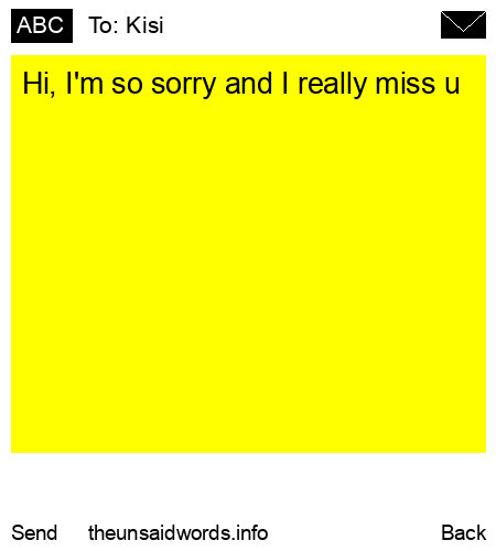 unsent message to Kisi