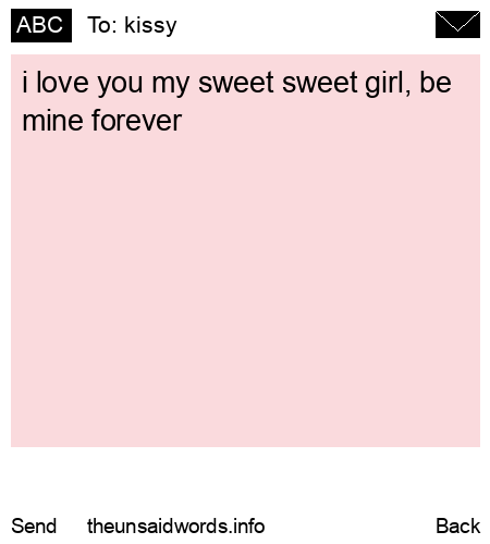 unsent message to kissy