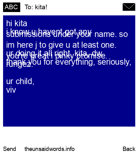 unsent message to kita!