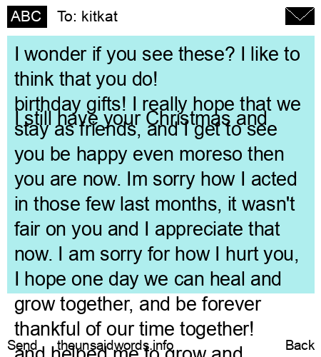 unsent message to kitkat