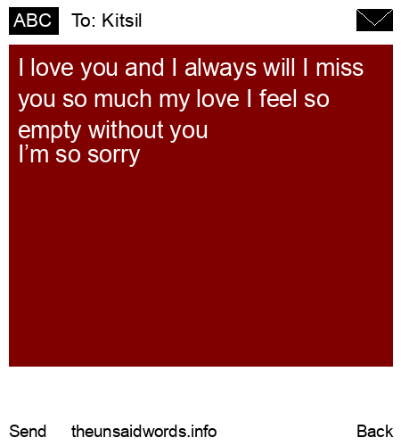 unsent message to Kitsil