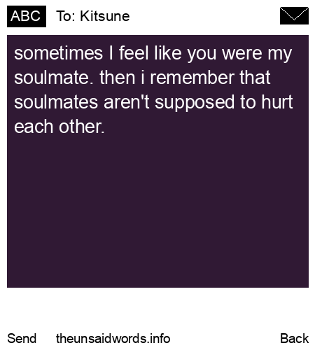 unsent message to Kitsune