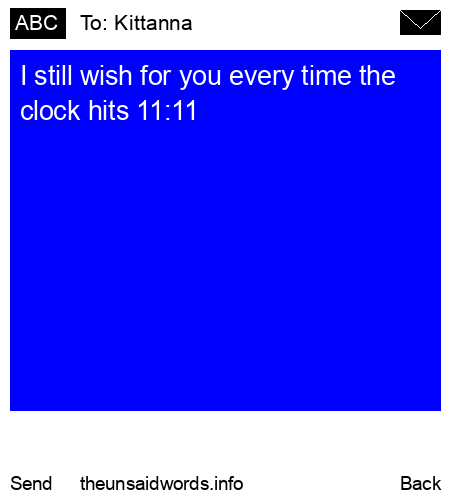 unsent message to Kittanna
