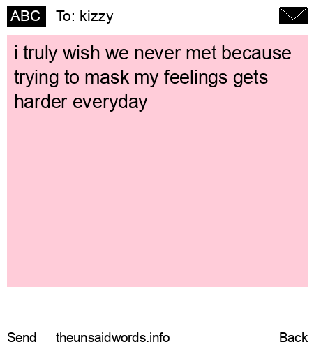 unsent message to kizzy