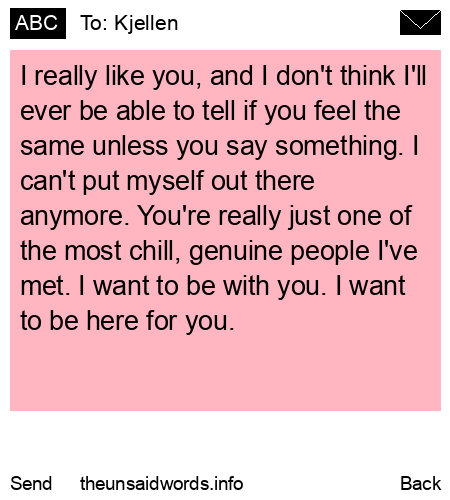 unsent message to Kjellen