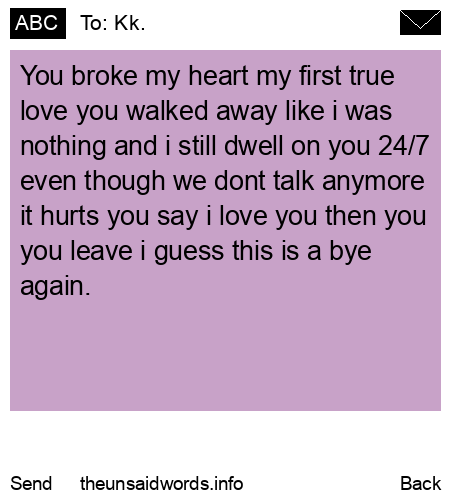 unsent message to Kk.