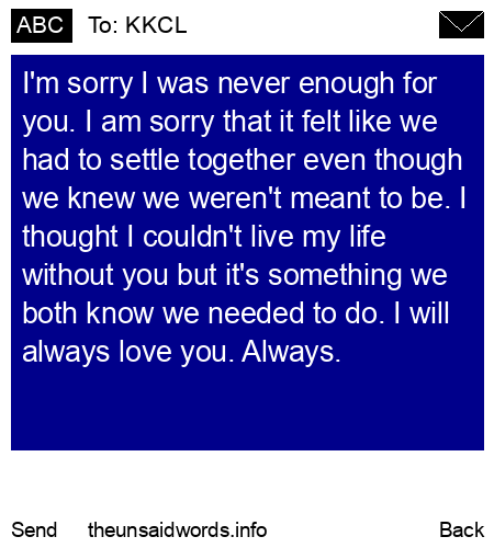 unsent message to KKCL
