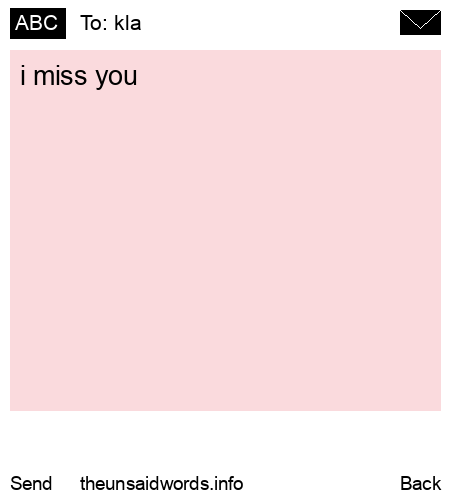 unsent message to kla 