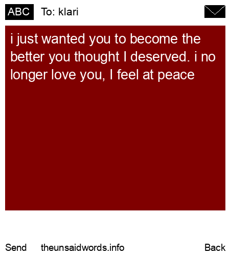 unsent message to klari