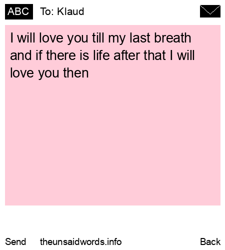 unsent message to Klaud