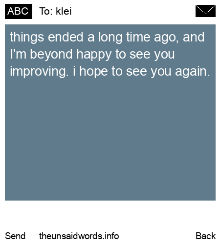 unsent message to klei