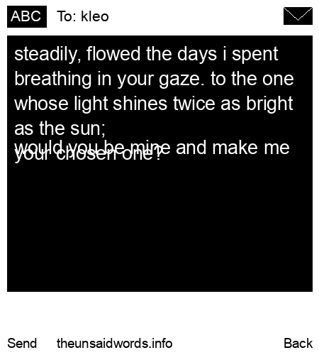 unsent message to kleo