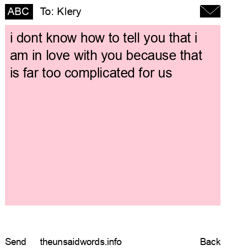 unsent message to Klery