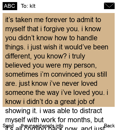 unsent message to klt