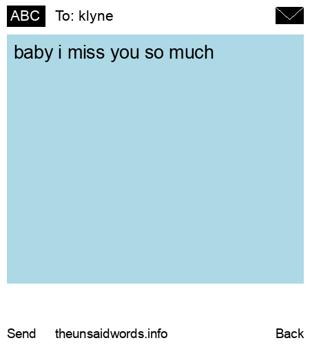 unsent message to klyne