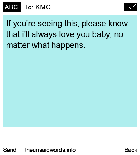 unsent message to KMG