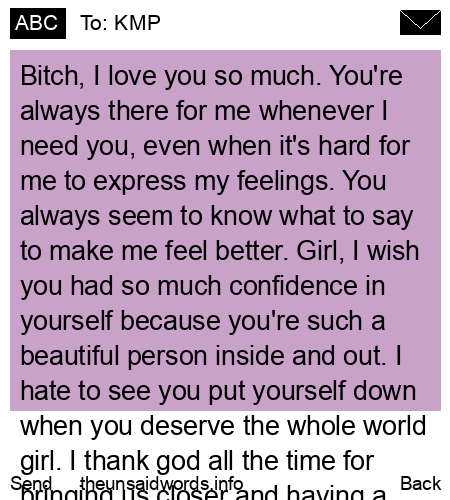unsent message to KMP