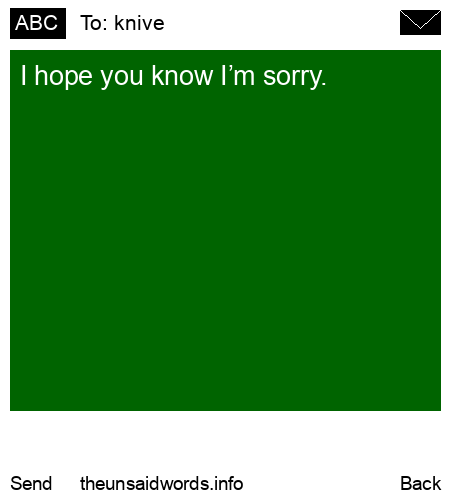 unsent message to knive