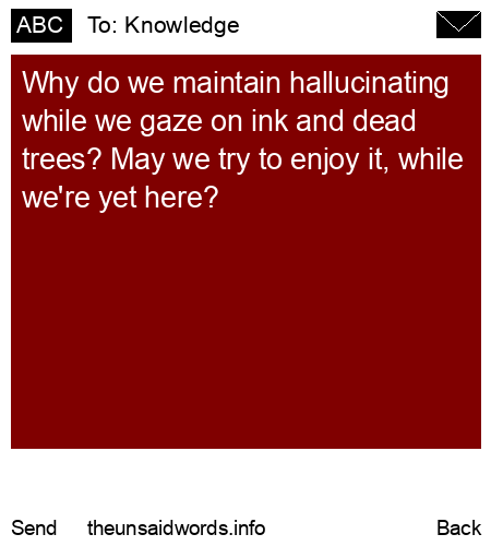 unsent message to Knowledge