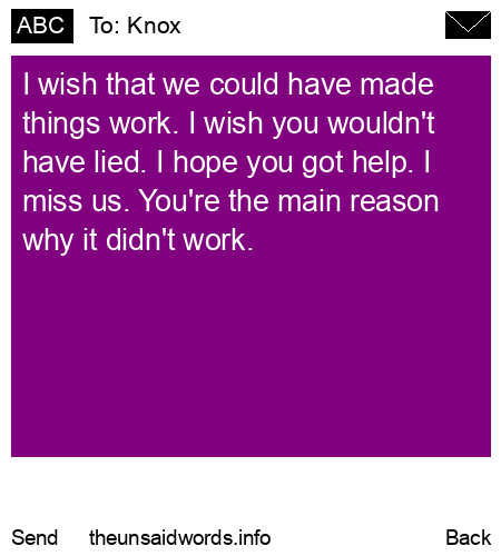 unsent message to Knox