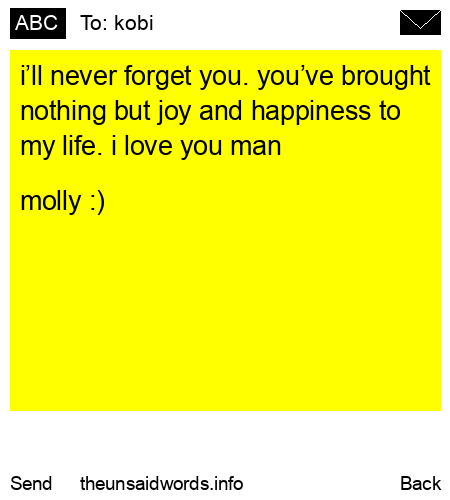 unsent message to kobi