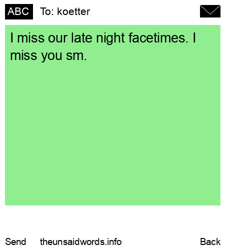 unsent message to koetter