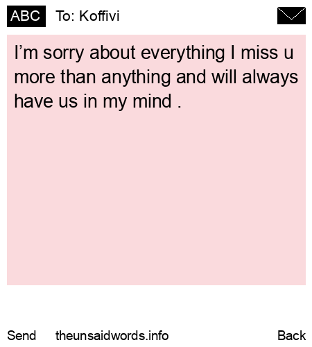 unsent message to Koffivi