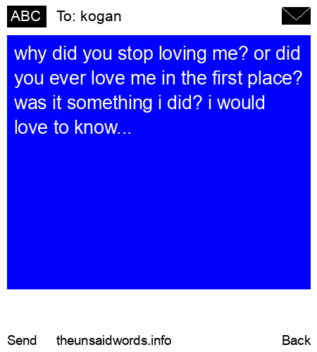 unsent message to kogan