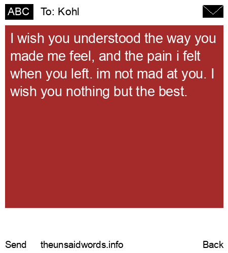 unsent message to Kohl