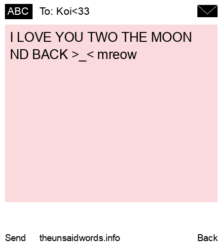 unsent message to Koi<33