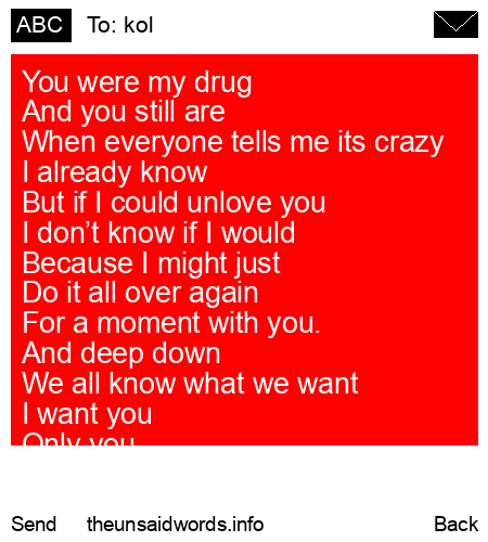 unsent message to kol