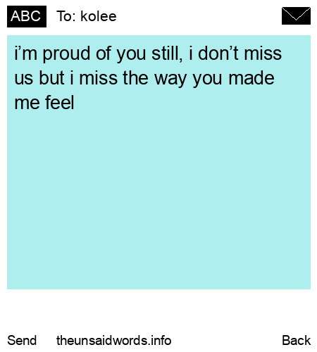 unsent message to kolee