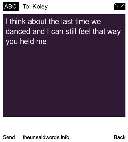unsent message to Koley