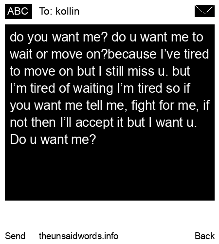 unsent message to kollin