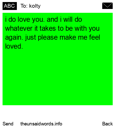 unsent message to kolty