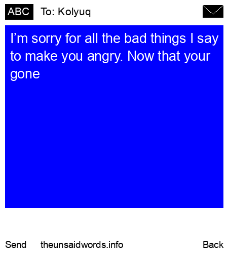 unsent message to Kolyuq