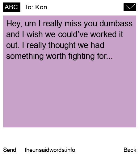 unsent message to Kon.