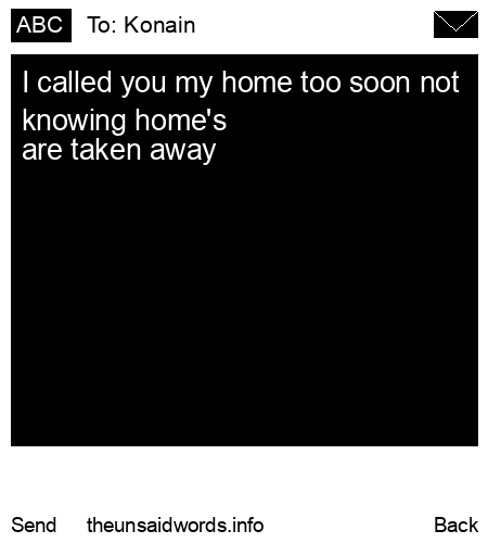 unsent message to Konain