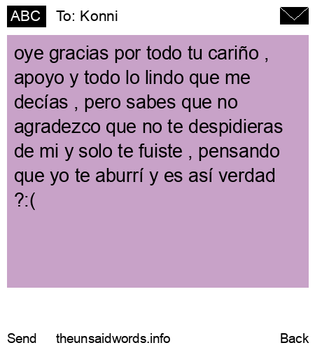 unsent message to Konni