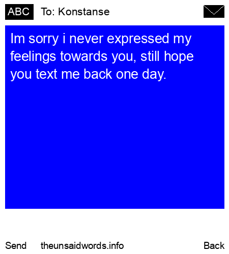unsent message to Konstanse