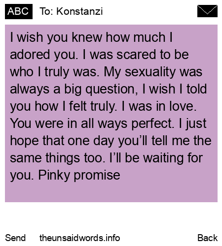 unsent message to Konstanzi